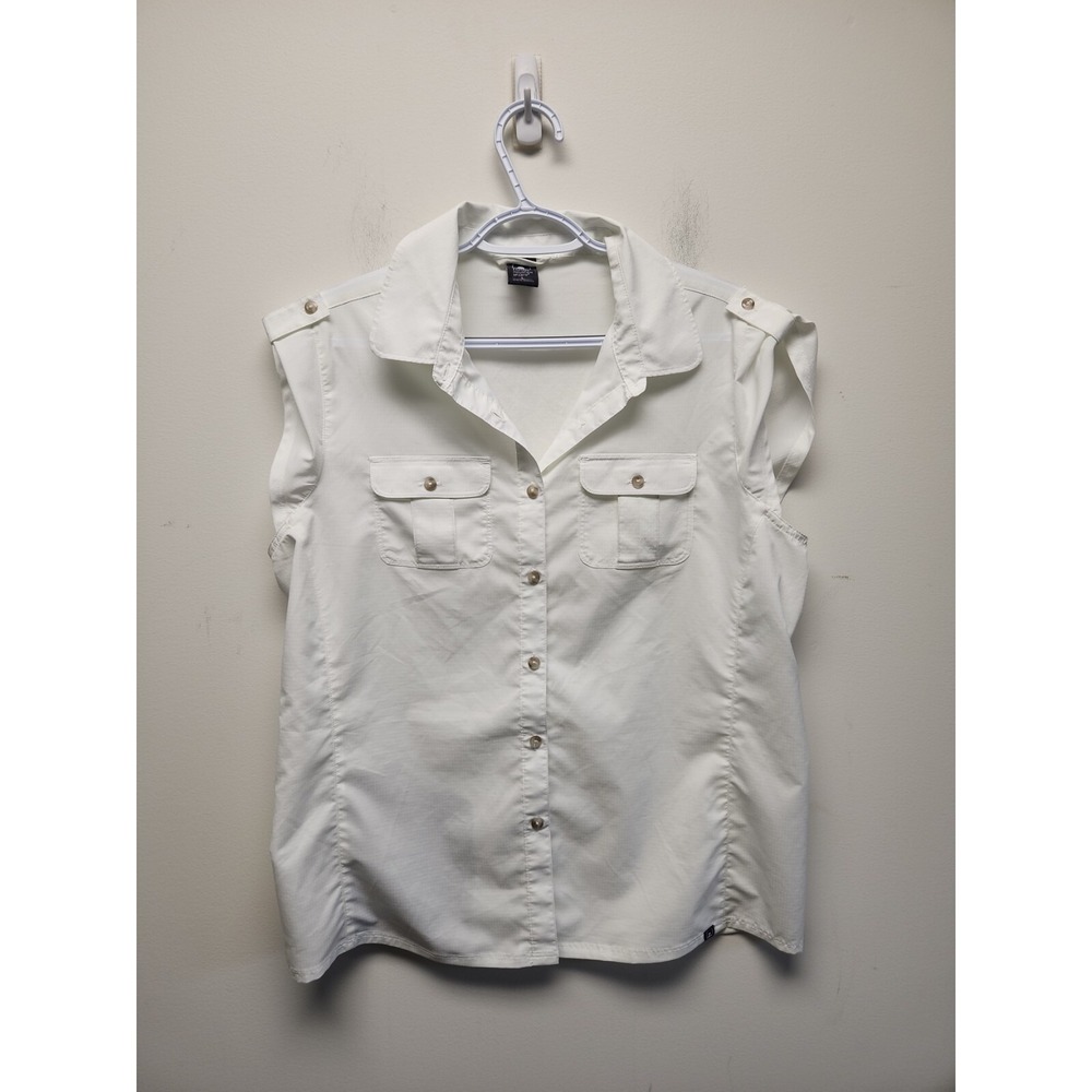Eastern Mountain Sports shirt Womens Large‎ Sleeves adjust short to sleeveless